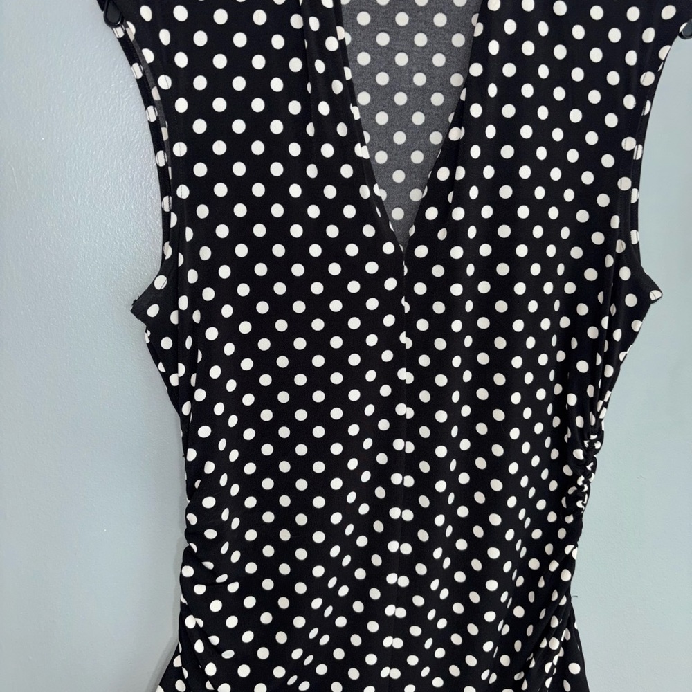 Vince Camuto Black and White Polka Dot Blouse